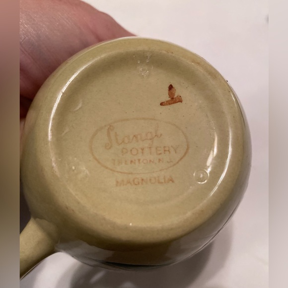 Stangl Pottery 'Magnolia' Lidded Sugar Bowl & Creamer Set Mid Century Modern - Picture 7 of 10